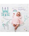 Lulujo Baby Kit Primo Anno Something Special - Copertina Swaddle in Mussola di Cotone + 14 Cards - Per i bebé più social! Swaddle di Mussola