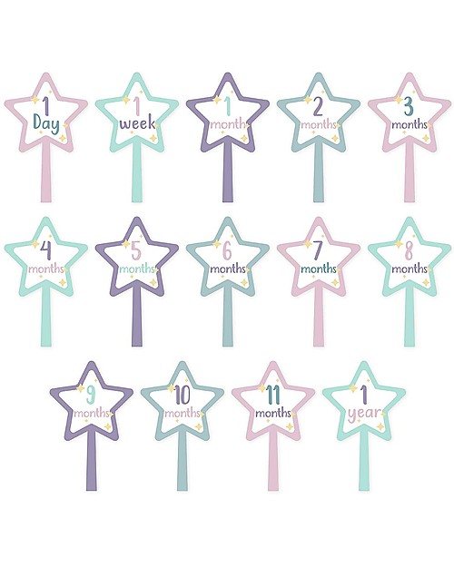 Lulujo Baby Kit Primo Anno Something Special - Copertina Swaddle in Mussola di Cotone + 14 Cards - Per i bebé più social! Swaddle di Mussola