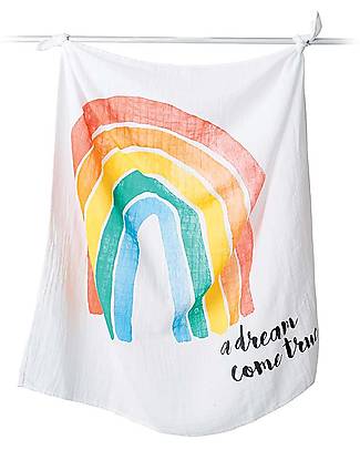 Lulujo Baby OUTLET - Kit Primo Anno A Dream Come True - Copertina Swaddle in Mussola di Cotone + 14 Cards - Pezzo di Showroom Swaddle di Mussola