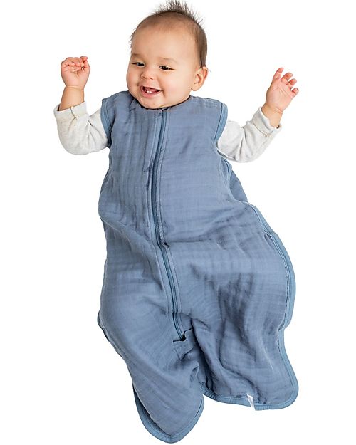 Lulujo Baby Sacco Nanna - Blu Navy - TOG1 - 100% Mussola di Cotone Sacchi Nanna
