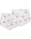 Lulujo Baby Set di 2 Bavaglini Bandana - Boho - Arcobaleno + Sole - 100% Mussola di Cotone Bavagli a Bandana
