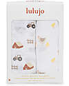 Lulujo Baby Set di 2 Copertine Swaddle 100 x 100 cm - Barnyard/Hen & Chicks - 100% mussola di cotone Swaddle di Mussola
