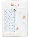 Lulujo Baby Set di 2 Copertine Swaddle 100 x 100 cm - Bees/Dots - 100% mussola di cotone Swaddle di Mussola