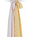 Lulujo Baby Set di 2 Copertine Swaddle 100 x 100 cm - Boho - 100% Cotone - Fiori di Campo+Pallini Swaddle di Mussola