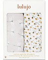 Lulujo Baby Set di 2 Copertine Swaddle 100 x 100 cm - Boho - 100% Cotone - Floreale Vintage+Libellula Swaddle di Mussola