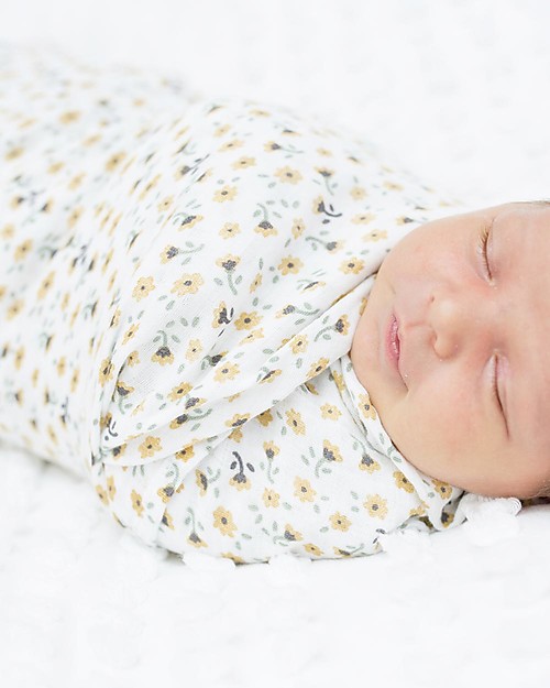 Lulujo Baby Set di 2 Copertine Swaddle 100 x 100 cm - Boho - 100% Cotone - Floreale Vintage+Libellula Swaddle di Mussola