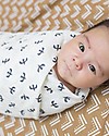 Lulujo Baby Set di 2 Copertine Swaddle 100 x 100 cm - Boho - 100% Cotone - Mudcloth+Uccelli Swaddle di Mussola