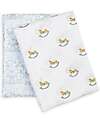 Lulujo Baby Set di 2 Copertine Swaddle 100 x 100 cm - Cavallo a Dondolo/Toile - 100% mussola di cotone Swaddle di Mussola