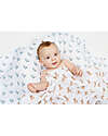 Lulujo Baby Set di 2 Copertine Swaddle 100 x 100 cm - Orsetto Vintage/Barca a Vela - 100% mussola di cotone Swaddle di Mussola