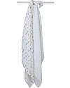 Lulujo Baby Set di 2 Copertine Swaddle 100 x 100 cm - Puppy Dog/Stars - 100% mussola di cotone Swaddle di Mussola
