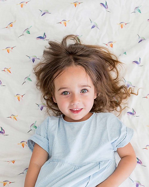 Lulujo Baby Set di 3 Copertine 120 x 120 cm, Garden Friends - Mussola di bambù Swaddle di Mussola