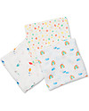 Lulujo Baby Set di 3 Copertine 120 x 120 cm, High in the Sky - Mussola di bambù Swaddle di Mussola