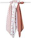 Lulujo Baby Set di 3 Copertine Swaddle 69 x 69 cm - Fragole - 100% mussola di cotone Swaddle di Mussola