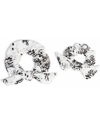Lulujo Baby Set Elastici per Capelli con Fiocco Mommy + Me - Fiori - Jersey di bamboo Accessori per Capelli
