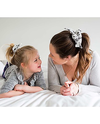 Lulujo Baby Set Elastici per Capelli con Fiocco Mommy + Me - Fiori - Jersey di bamboo Accessori per Capelli