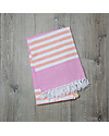 Lulujo Baby Turkish Towel, Asciugamano 100 x 150 cm, Rosa-Albicocca - 100% cotone Accappatoi e Asciugamani