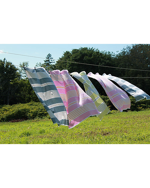 Lulujo Baby Turkish Towel, Asciugamano 100 x 150 cm, Rosa-Albicocca - 100% cotone Accappatoi e Asciugamani