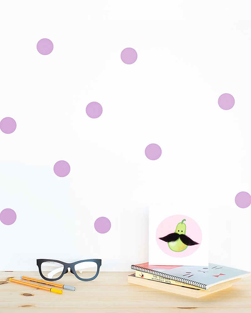 Made of sundays adesivi da parete pois lilla – sicuri e senza pvc ...