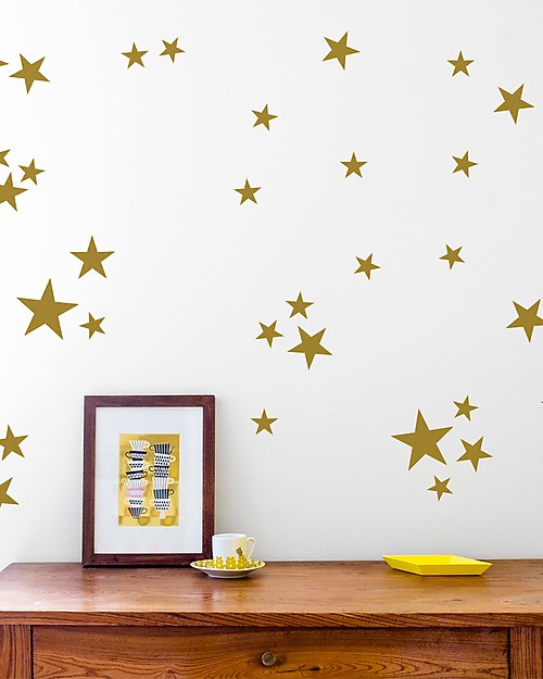 Made of Sundays Adesivi da Parete Stelle d'Oro - Sicuri e senza PVC Adesivi da Parete