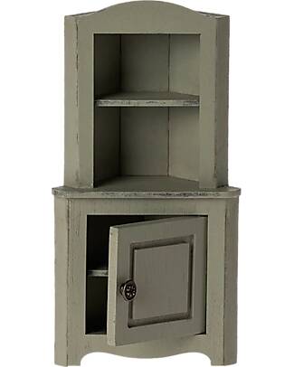 Maileg Armadio ad Angolo - Verde Chiaro - 15 cm - per Farmhouse Pupazzi