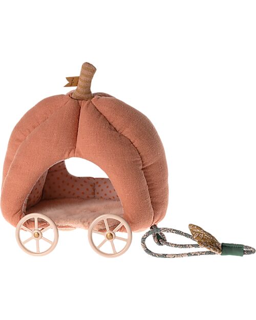 Maileg Carrozza Zucca - Arancione - 23 cm - Cotone Pupazzi