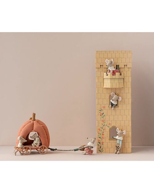 Maileg Carrozza Zucca - Arancione - 23 cm - Cotone Pupazzi