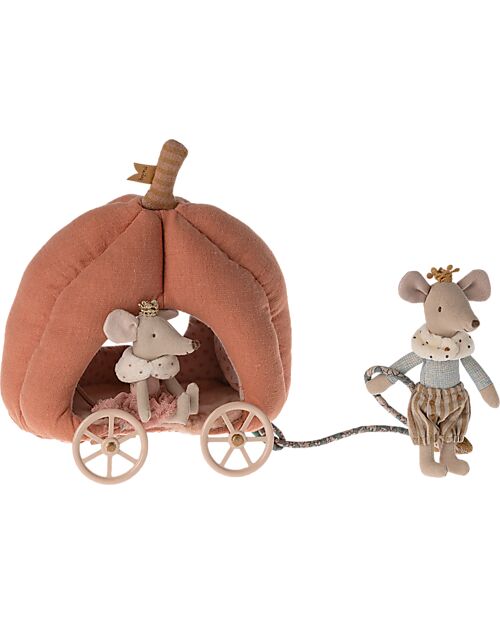 Maileg Carrozza Zucca - Arancione - 23 cm - Cotone Pupazzi