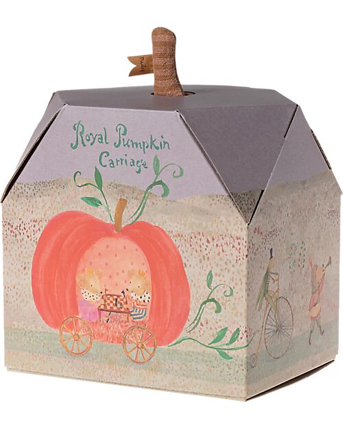 Maileg Carrozza Zucca - Arancione - 23 cm - Cotone Pupazzi