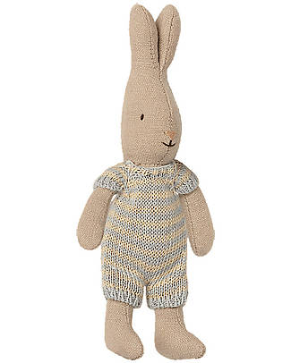 Maileg Coniglietto - Altezza 16 cm - Tutina a Righe Menta Pupazzi