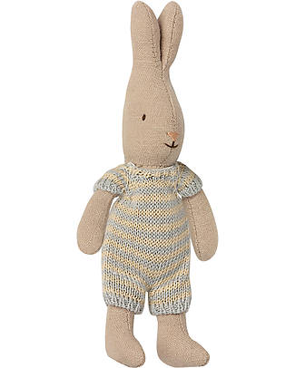 Maileg Coniglietto - Altezza 16 cm - Tutina a Righe Menta Pupazzi