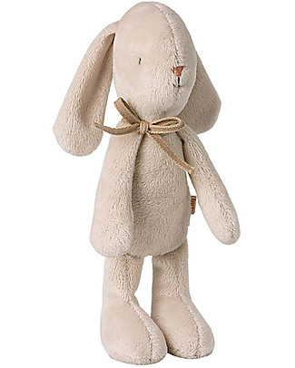 Maileg Coniglietto Peluche con Fiocco - Bianco - 21 cm Pupazzi