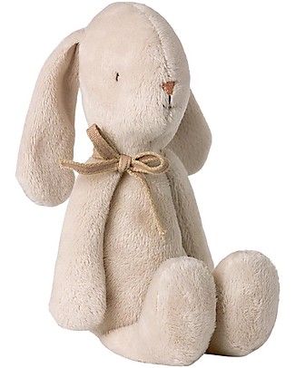 Maileg Coniglietto Peluche con Fiocco - Bianco - 21 cm Pupazzi