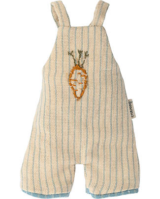Maileg Coniglietto - Salopette - Gialla a righe - Altezza 27 cm Peluche
