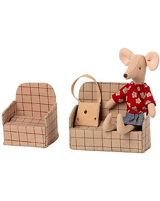 Maileg Divano in Lino - 8 cm - per Casa dei Topini Maileg Accessori Bambole