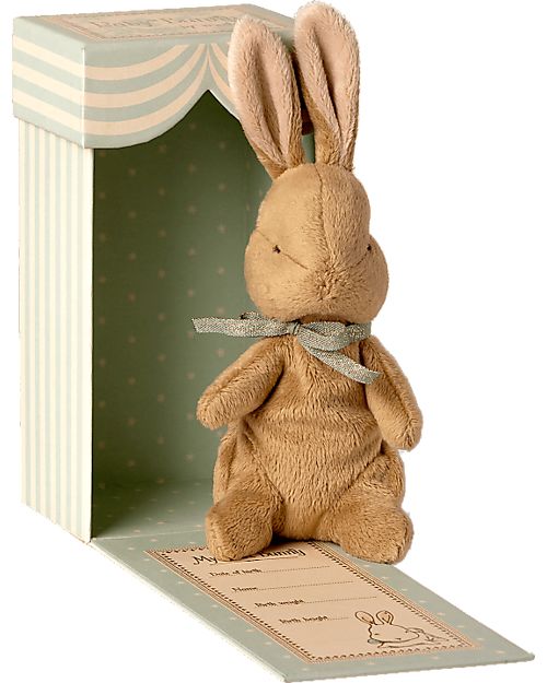 Maileg Il Mio Primo Coniglietto - Blu Chiaro - 18 x 9 cm - con Scatola regalo! Peluche