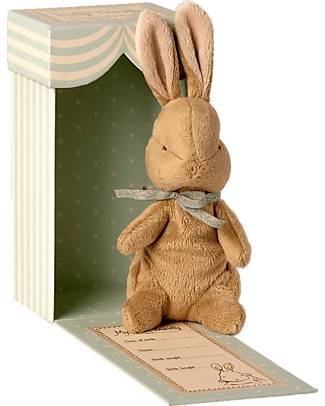 Maileg Il Mio Primo Coniglietto - Blu Chiaro - 18 x 9 cm - con Scatola regalo! Peluche