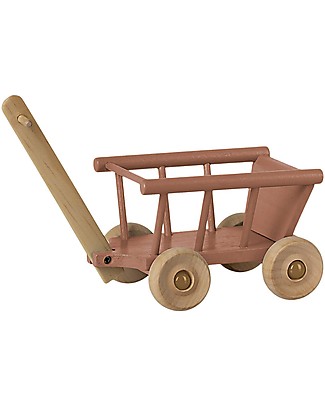 Maileg Mini Carrello in Legno - 11 cm - Rosa Antico Accessori Bambole