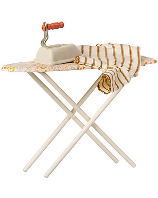 Maileg Mini Set con Asse e Ferro da Stiro - Motivo Floreale - 14 cm - per Casa dei Topini Accessori Bambole