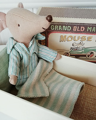 Maileg Mini Topino con Pigiama, in Scatola di Fiammiferi - 12 cm Peluche