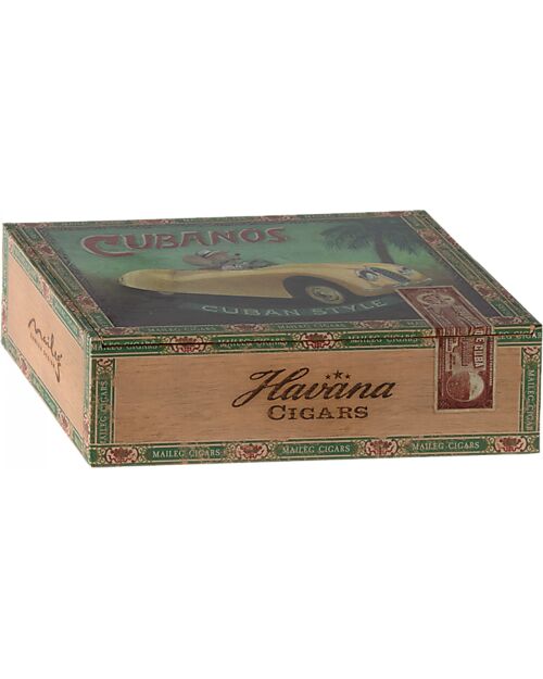 Maileg Nonna e Nonno Topi in Scatola dei Sigari - Blu - Altezza 17 cm Pupazzi