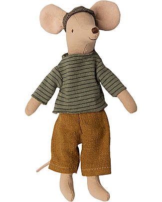 Maileg Pantaloni Maglione e Cappello per Papà Topo - Cotone e Lino Peluche