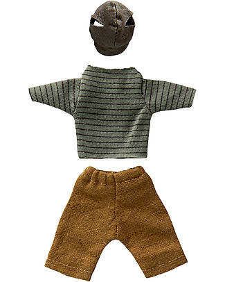 Maileg Pantaloni Maglione e Cappello per Papà Topo - Cotone e Lino Pupazzi