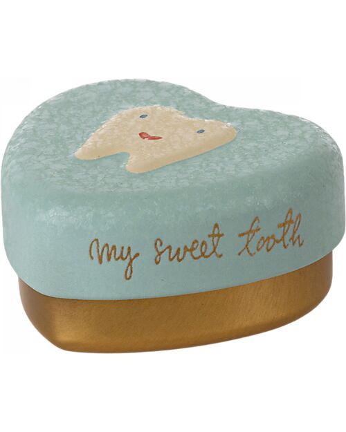 Maileg Scatola per Conservare i Dentini - Menta - in Metallo Pupazzi