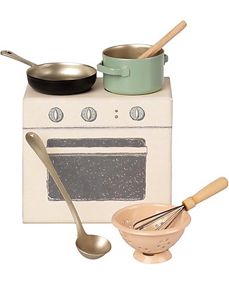 Maileg Set Cucina - 8 cm - per Casa dei Topini Maileg Accessori Bambole