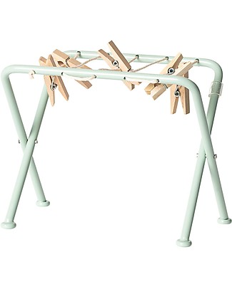 Maileg Stendino Giocattolo con Mollette - Legno e Metallo - 10 cm Accessori Bambole