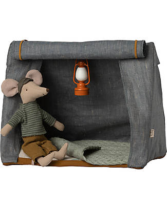 Maileg Tenda da Campeggio Happy - Altezza 17,5 cm - per Topini Maileg Giochi per Inventare Storie