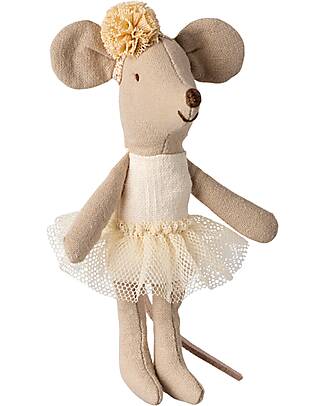 Maileg Topo Ballerina - Sorellina - Off White - Altezza 11 cm Pupazzi