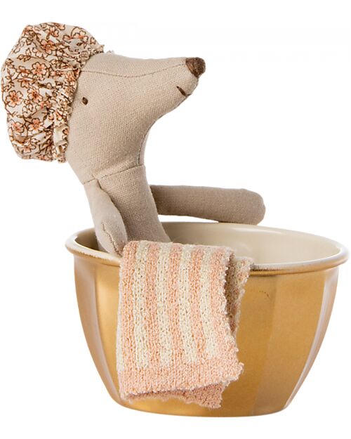 Maileg Topo Benessere, Sorella Maggiore - Rosa - Altezza 13 cm Pupazzi