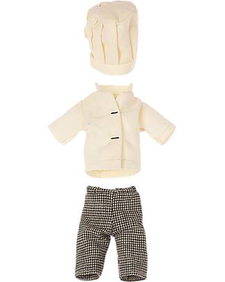 Maileg Topo Chef con Pentola e Cucchiaio - 13 cm - per Casa dei Topolini Maileg Pupazzi