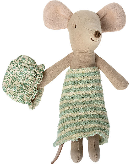 Maileg Topo del Benessere - Sorella Maggiore - con Vasca da Bagno - Altezza 12 cm Pupazzi